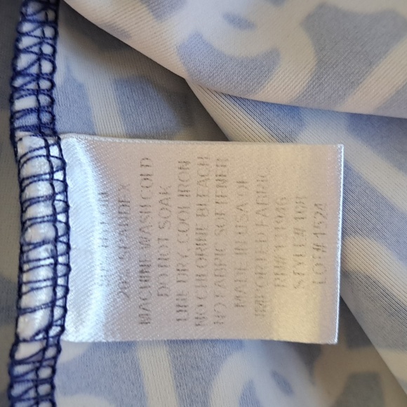 Jude Connally Womens Holly Tunic Mini Stretch Dress Blue/White Chain Print S-XS - Picture 7 of 8